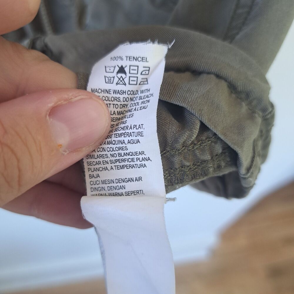 Lucky Brand Medium Olive Green Utility Military Vest Womens Zip Up Jacket Top - Picture 7 of 11